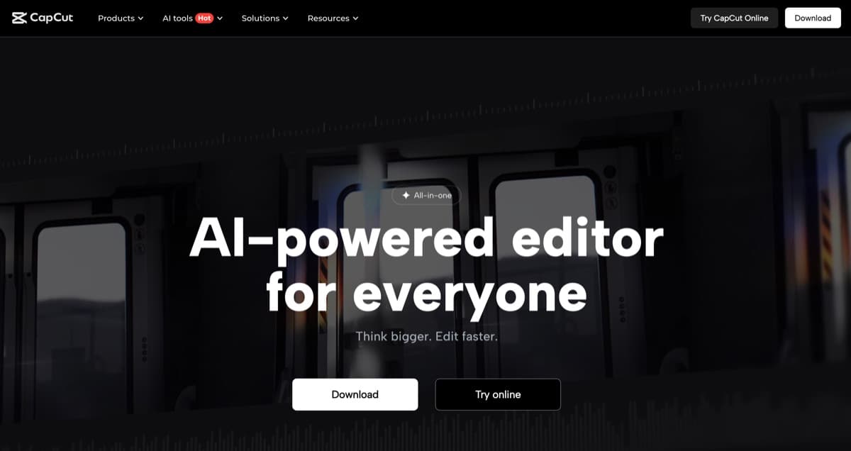 CapCut screenshot - Video & Animation interface and features overview