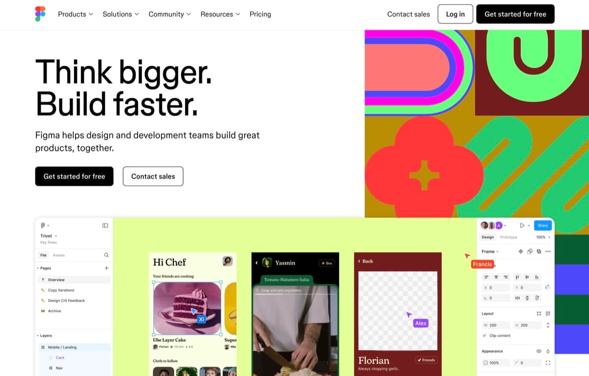 Figma screenshot - Design & Creative interface and features overview