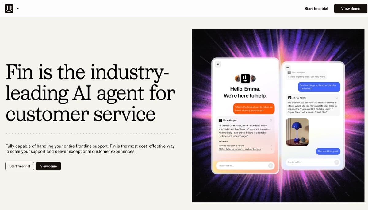 Intercom screenshot - Communication interface and features overview