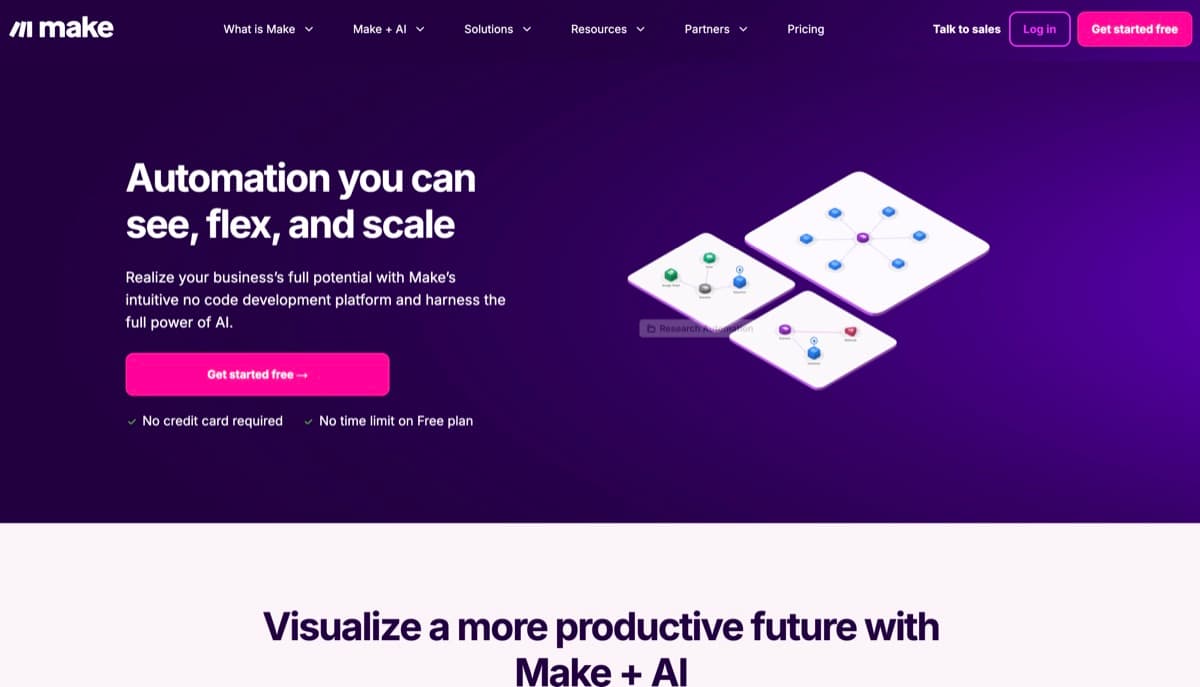 Make screenshot - Productivity interface and features overview