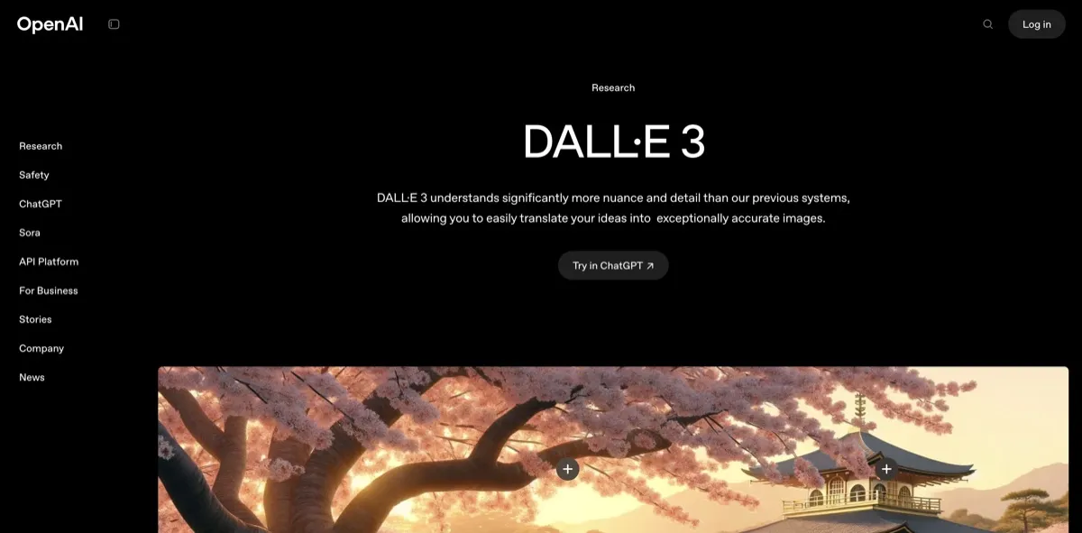 DALL·E 3 screenshot - Image Generation interface and features overview