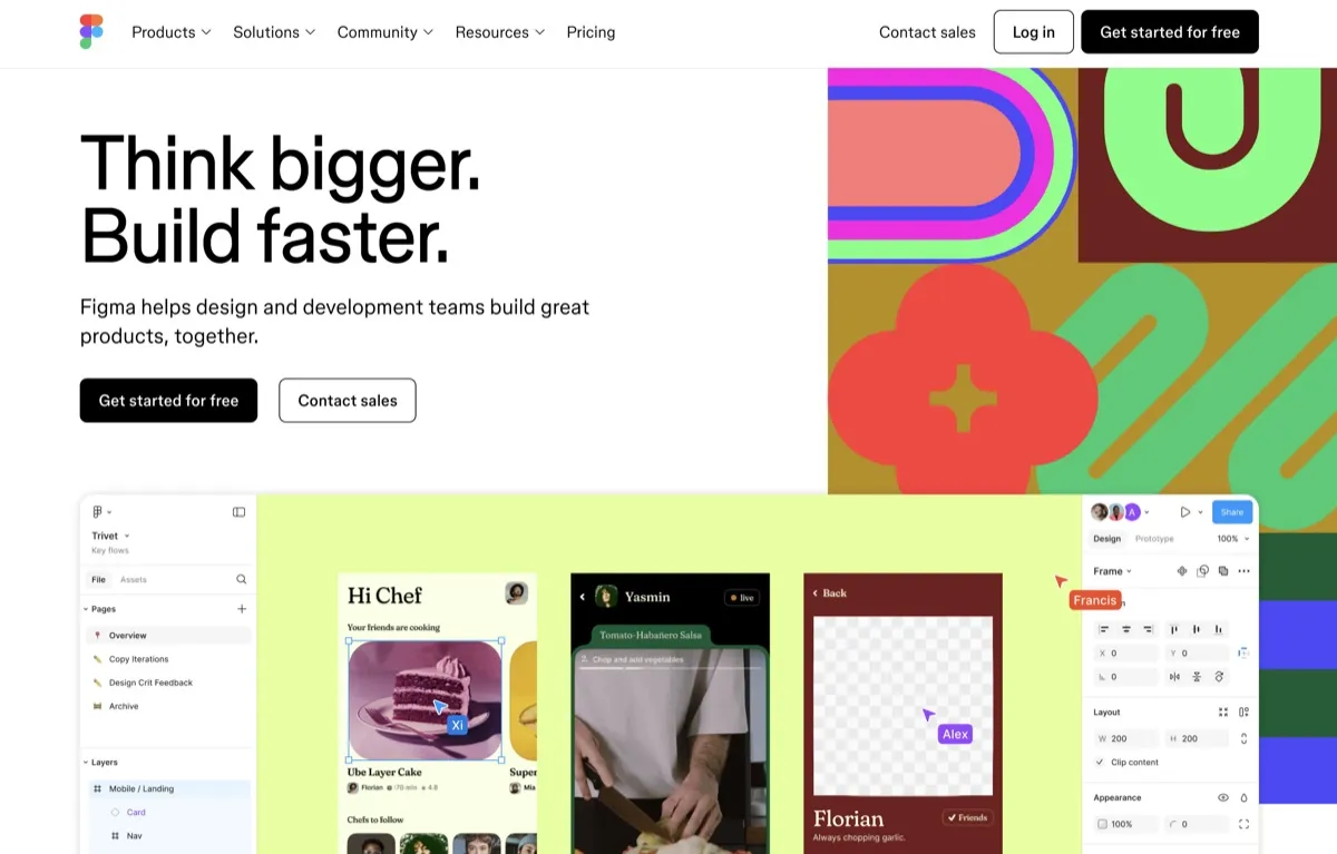 Figma screenshot - Design interface and features overview