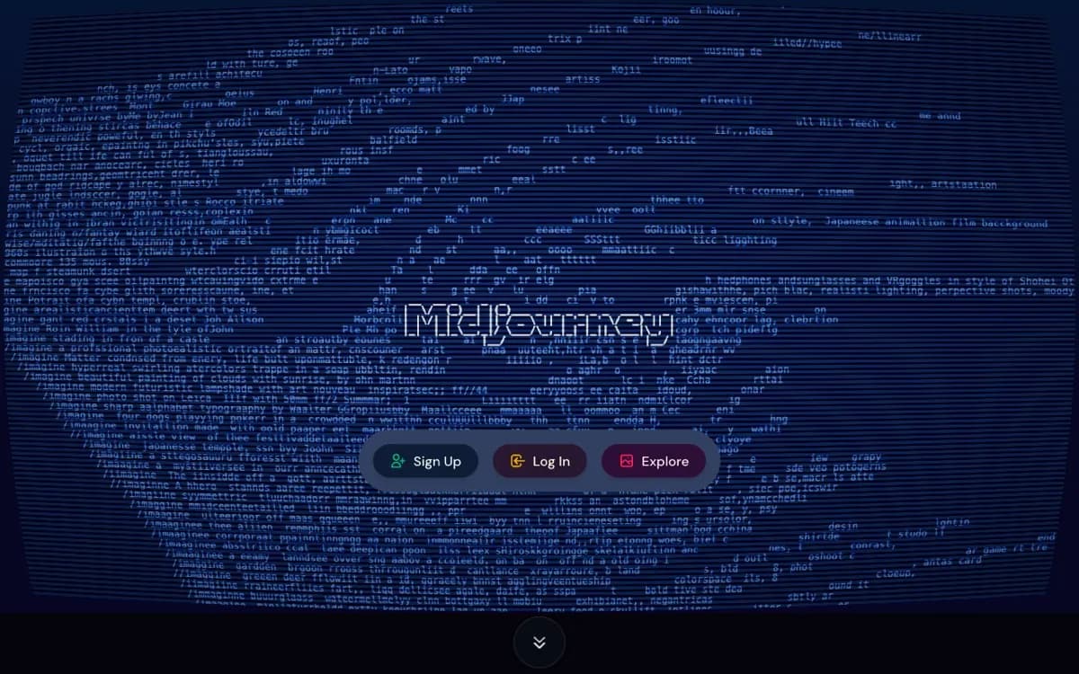 Midjourney screenshot - Image Generation interface and features overview