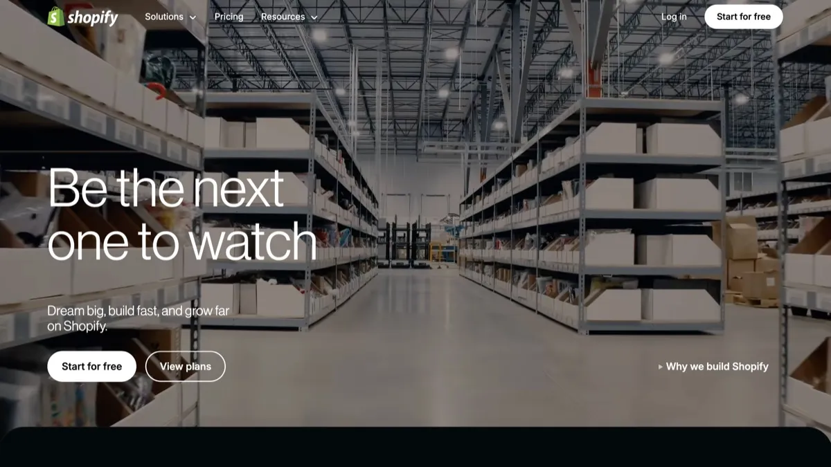 Shopify screenshot - Business & Marketing interface and features overview